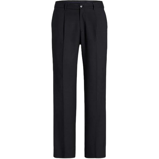 Black - Front - Jack And Jones Mens Regular Trousers