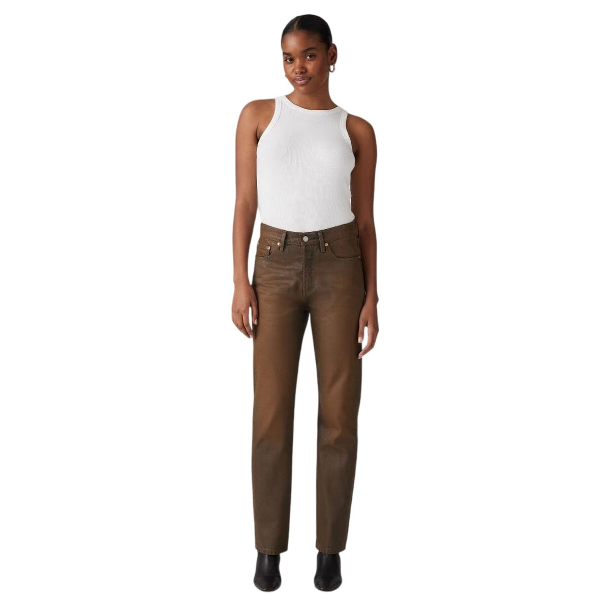 Pay Day - Side - Levis Womens-Ladies 501 5 Pockets Straight Leg Jeans