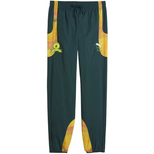 Green - Front - Puma Mens Mamelodi Sundowns FC Comfort Tracksuit Bottoms