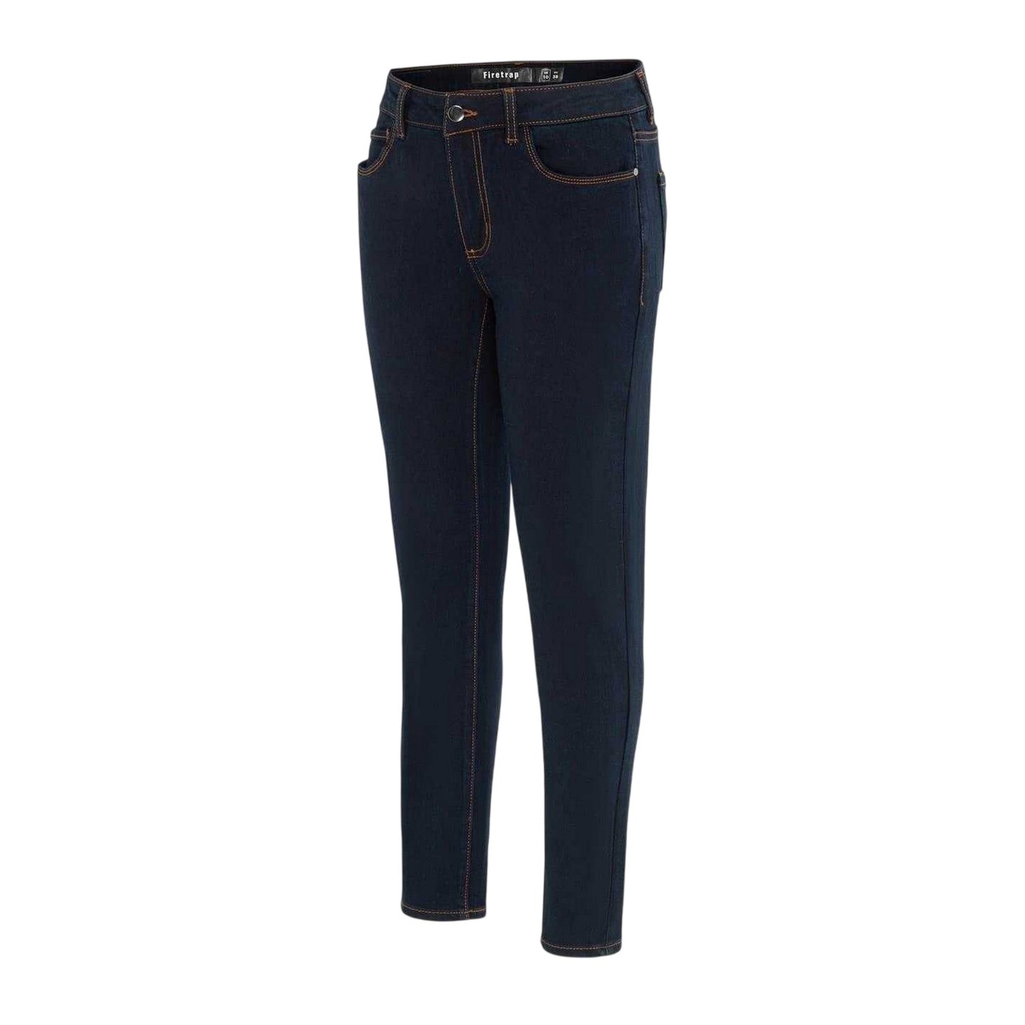 Night Blue - Side - Firetrap Womens-Ladies Cotton Mid Rise Skinny Jeans