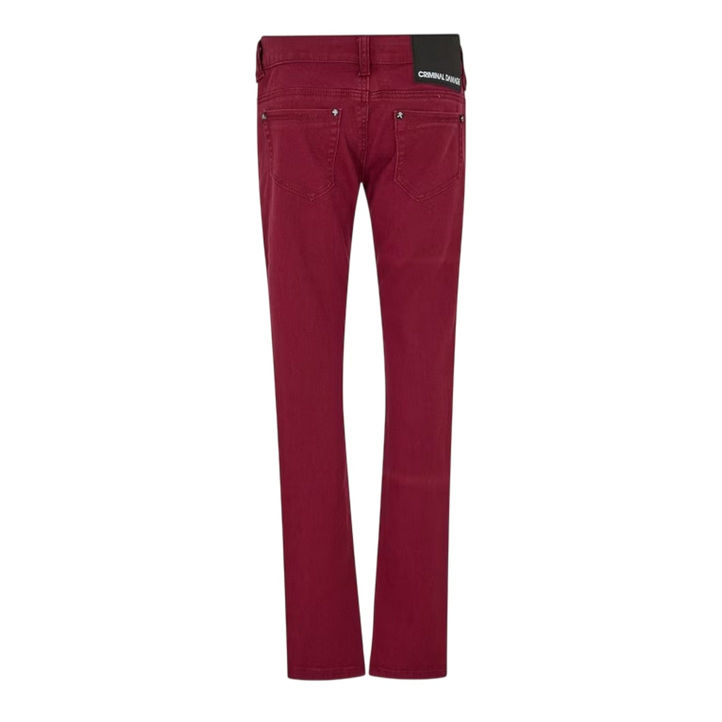 Wine - Back - Criminal Damage Mens Skinny Jeans
