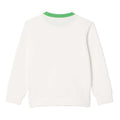 Cream - Back - Lacoste Childrens-Kids Printed Fleece Crew Neck Sweatshirt