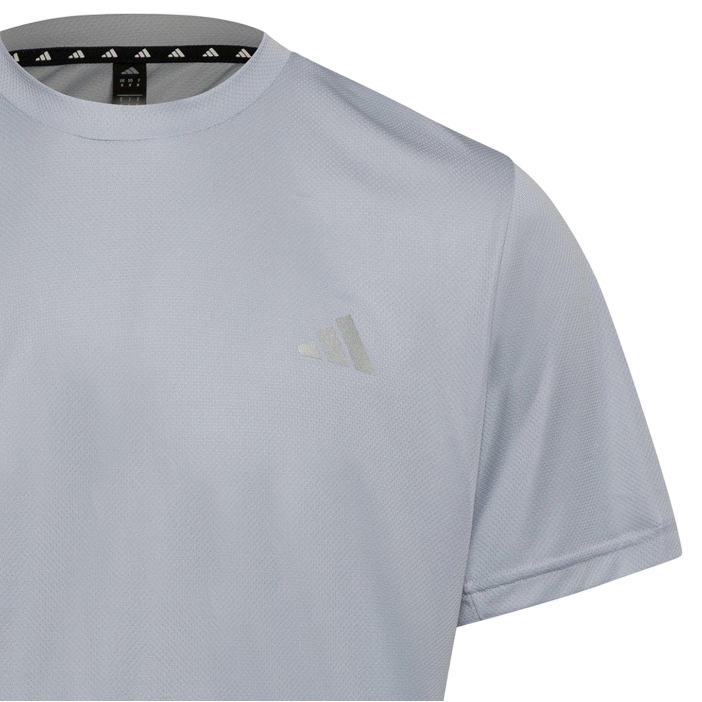 Silver - Side - Adidas Mens Train Essentials Logo T-Shirt