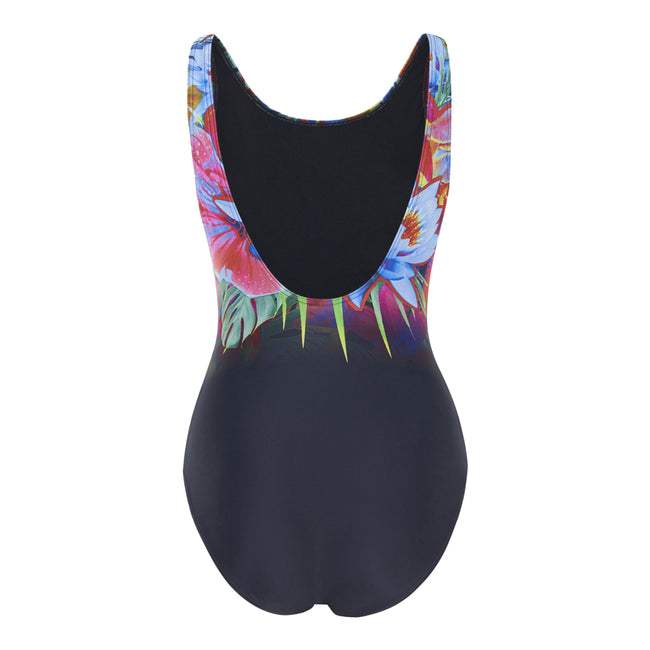 Multicoloured - Back - Speedo Womens-Ladies Floral U-Back One Piece Swimsuit
