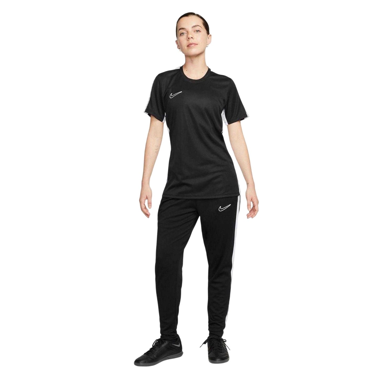 Black-White - Pack Shot - Nike Womens-Ladies Logo Dri-FIT Top