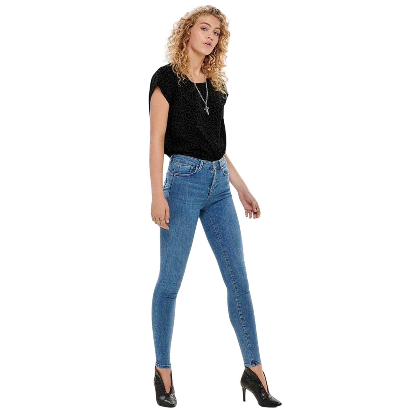 Light Blue - Pack Shot - Only Womens-Ladies Plain Skinny Jeans