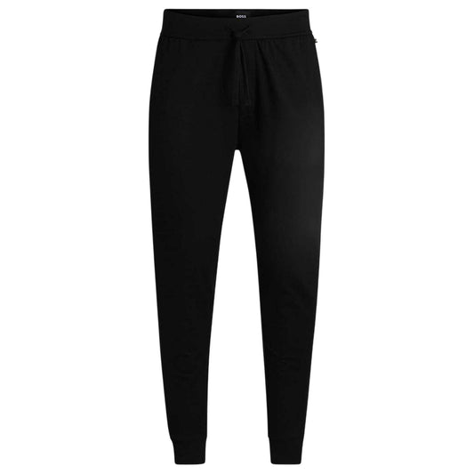Black - Front - Boss Mens Authentic French Terry Regular Joggers