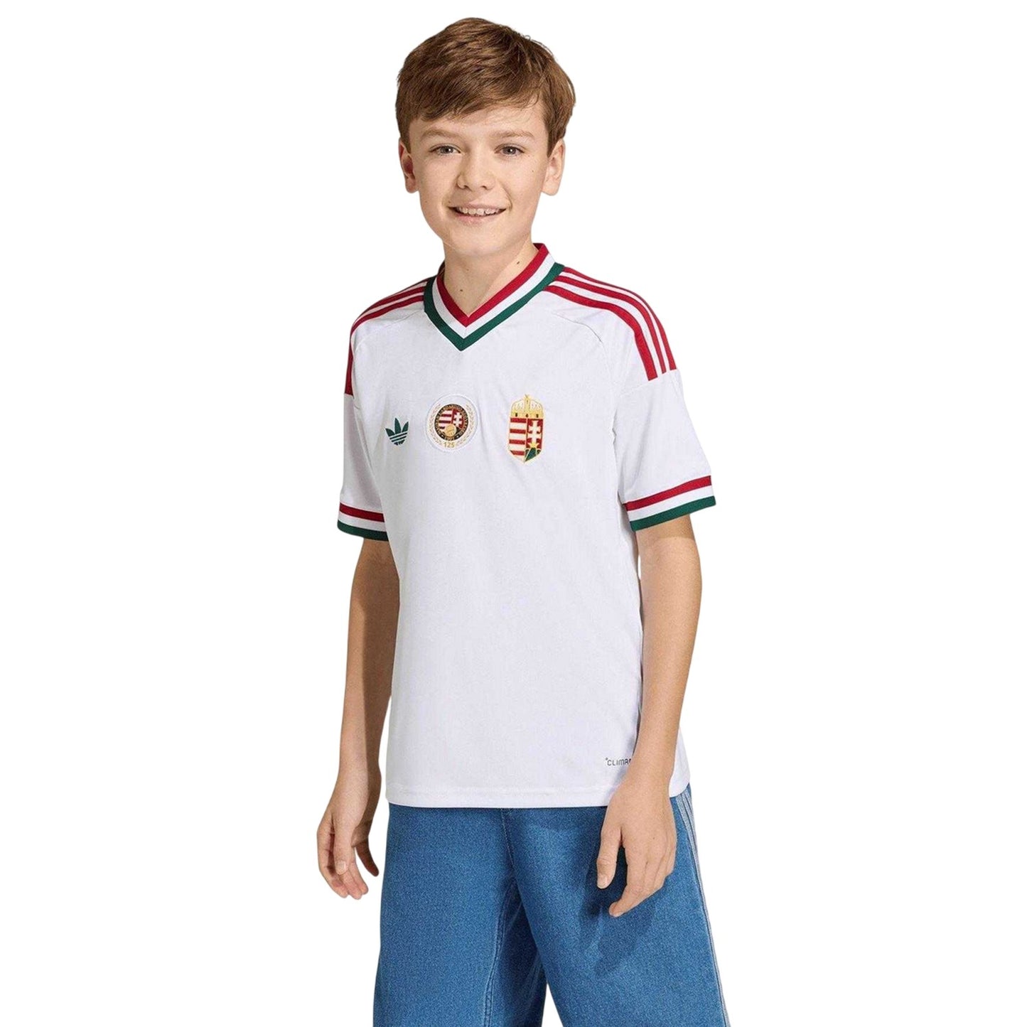 White - Pack Shot - Adidas Childrens-Kids Hungary World Cup 2026 Football Shirt