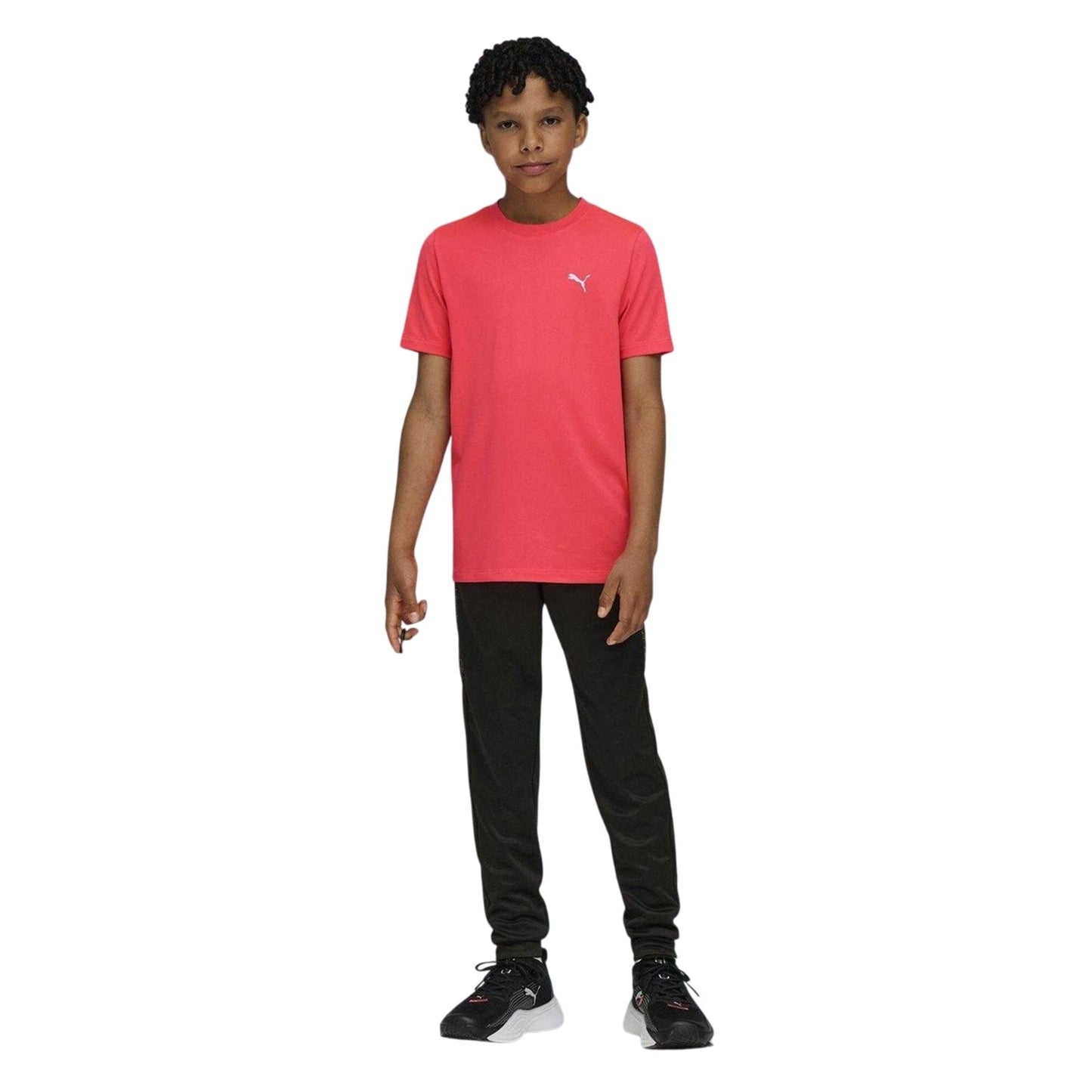 Glowing Red - Pack Shot - Puma Childrens-Kids Tad Essentials T-Shirt