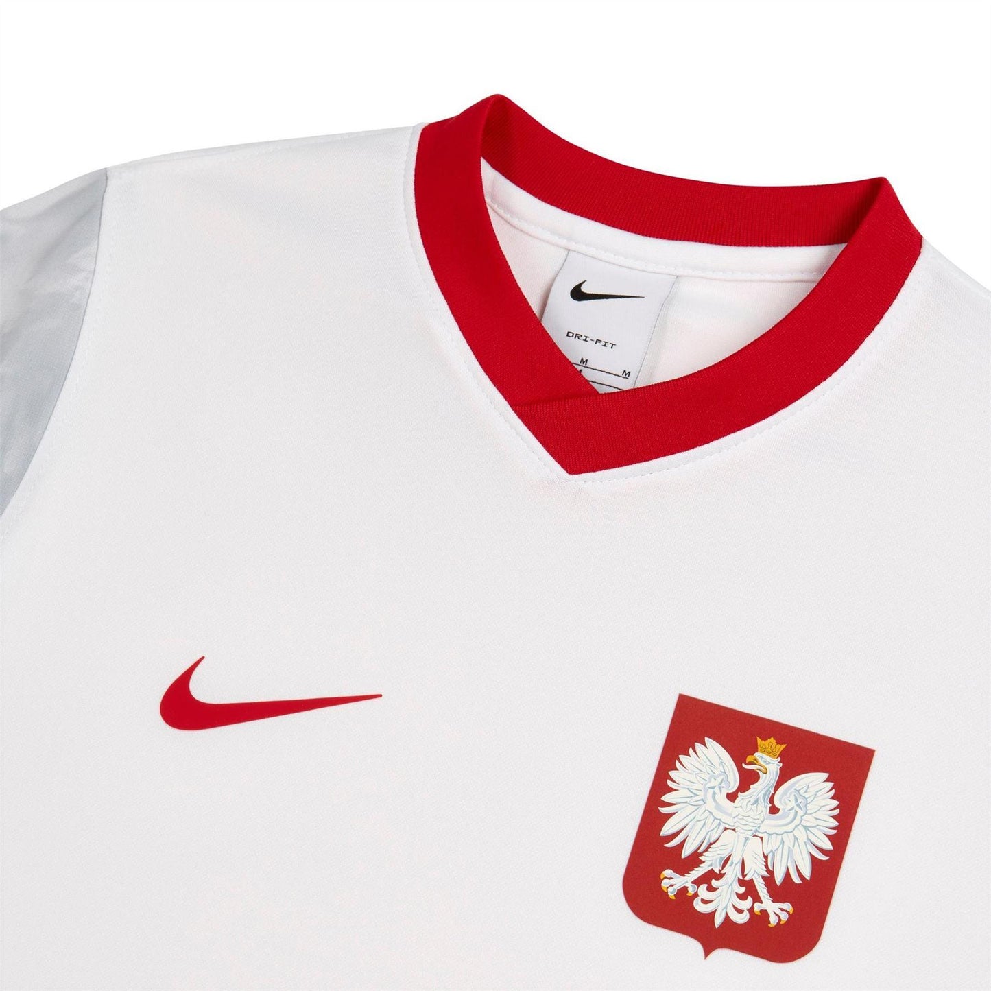 White-Red - Side - Nike Childrens-Kids Poland World Cup 2026 Football Shirt