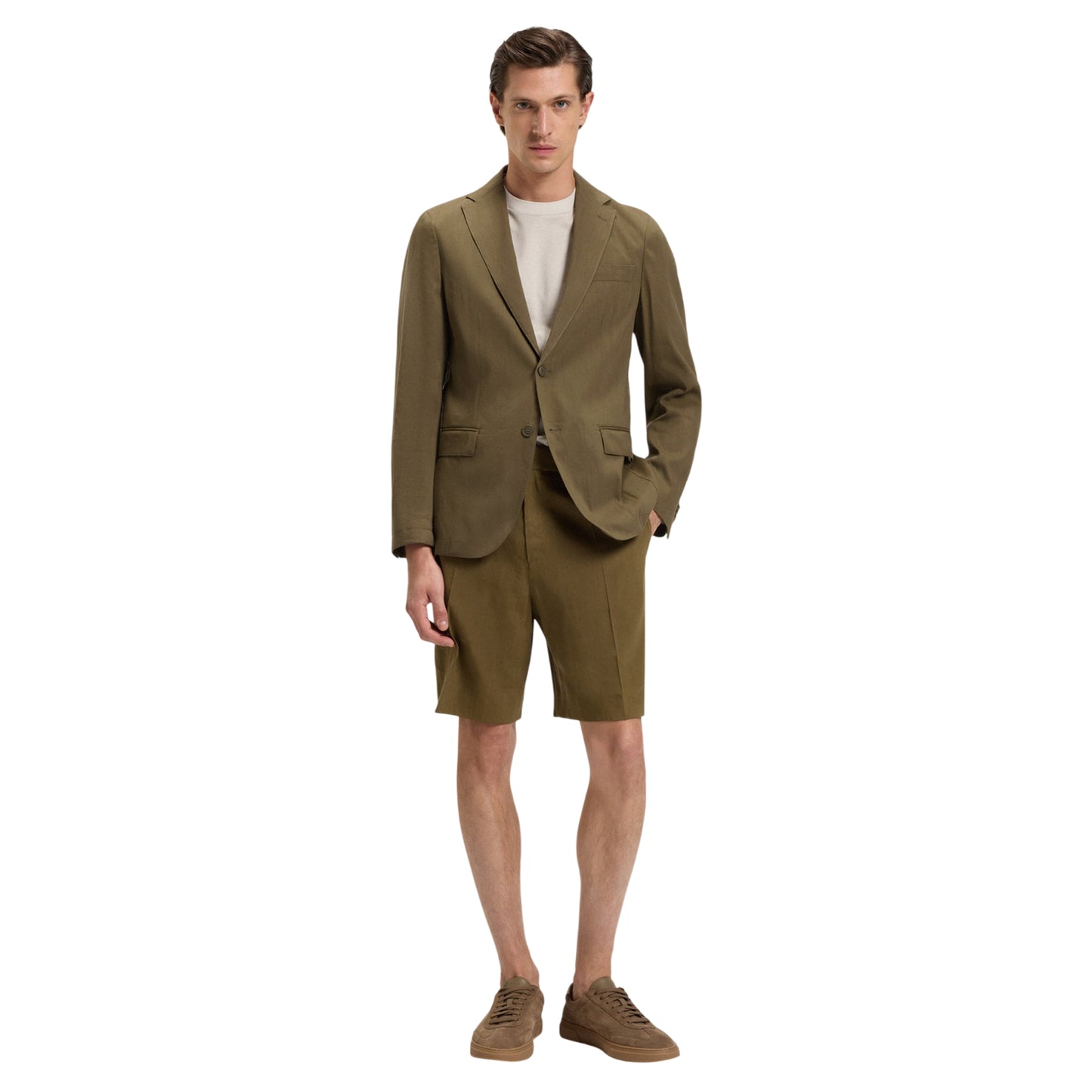 Dark Green - Lifestyle - Boss Mens Hanry Single-Breasted Slim Blazer