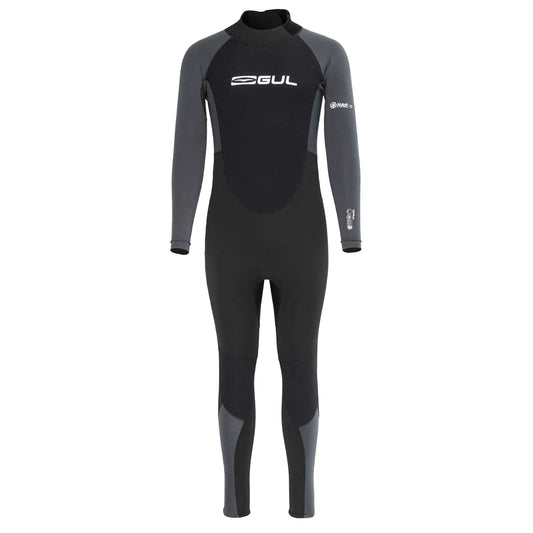 Black-Grey - Front - Gul Mens Contour Logo Full Length Wetsuit