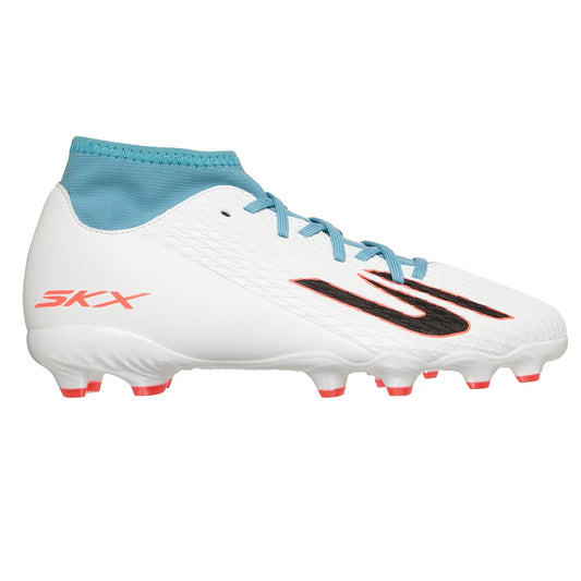 White-Blue - Front - Skechers Childrens-Kids Skx 2 Firm Ground Football Boots