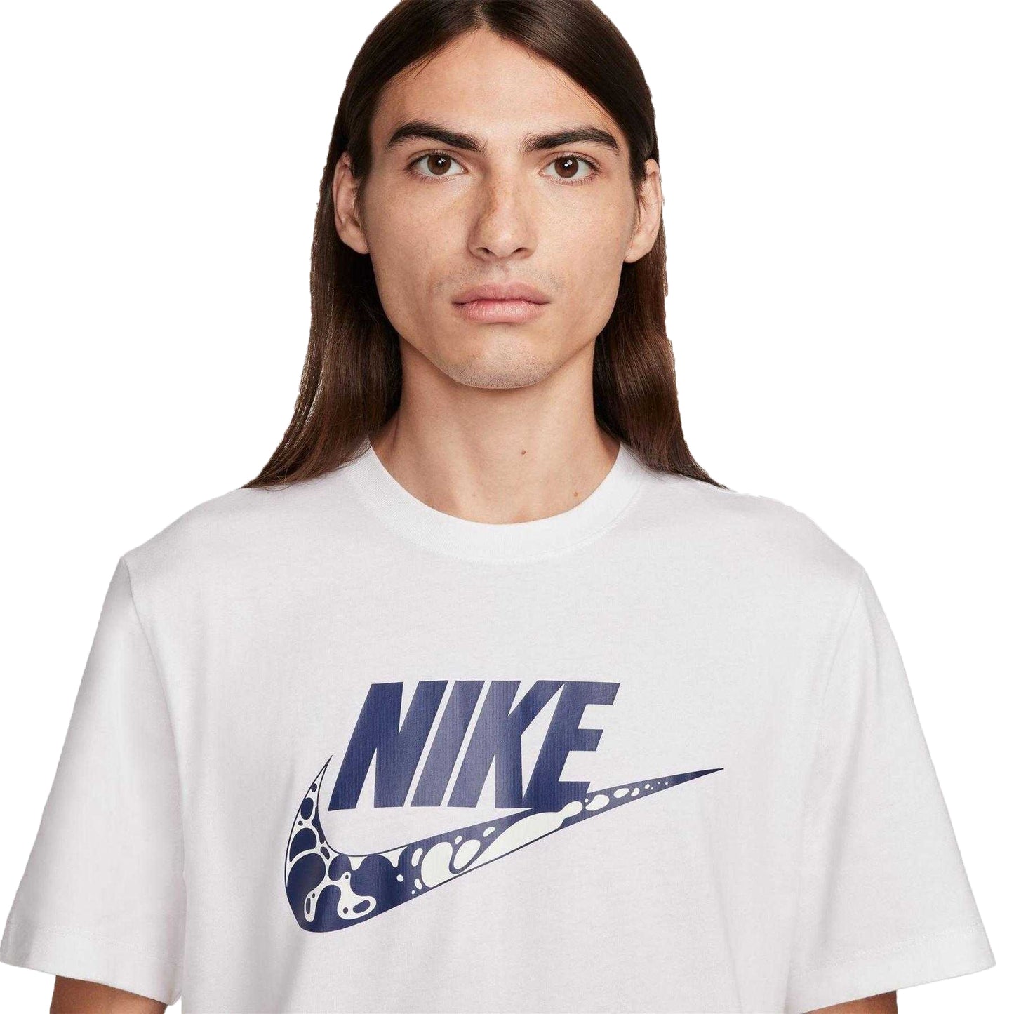 White - Side - Nike Mens Logo Cotton T-Shirt