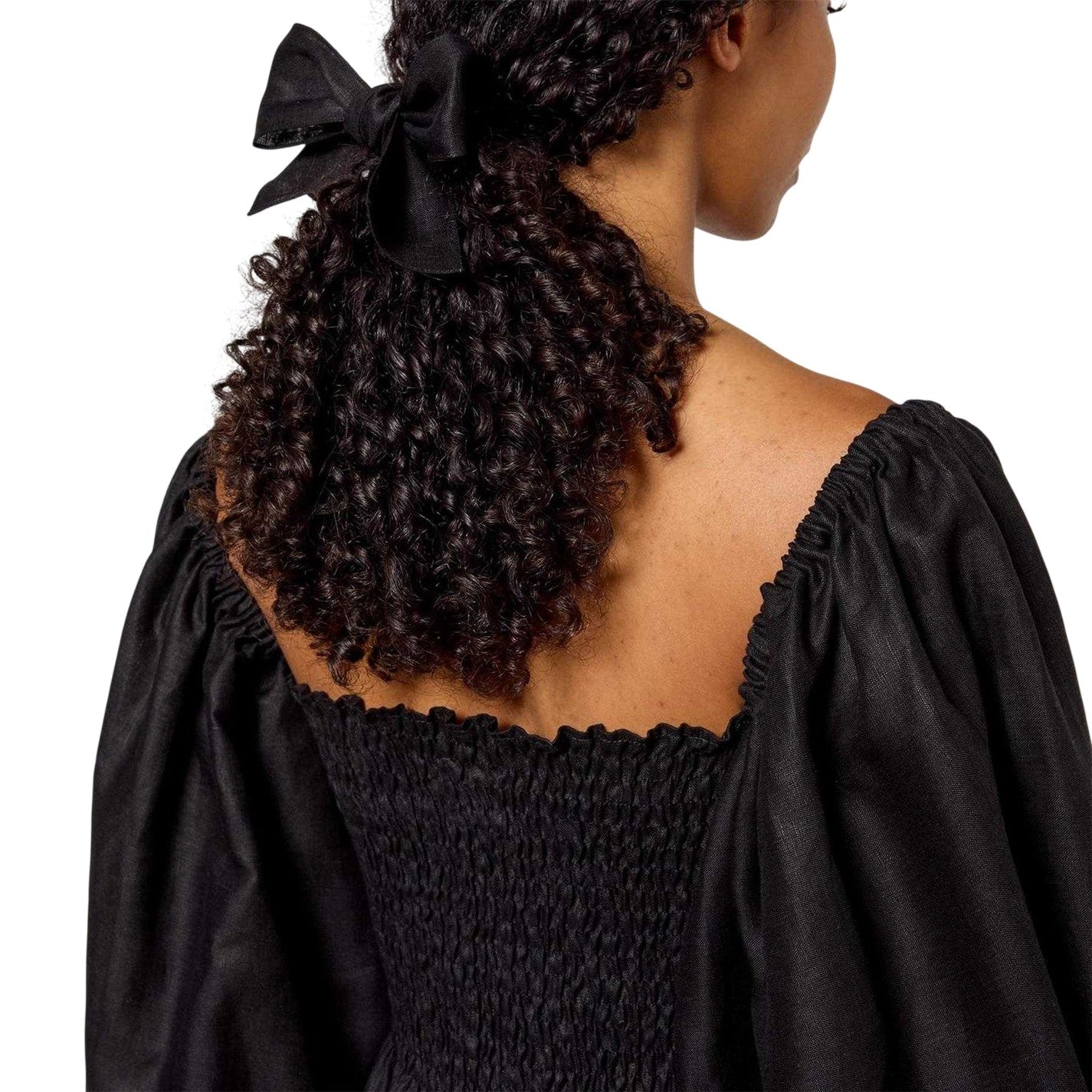Black - Lifestyle - Sleeper Womens-Ladies Linen Dress