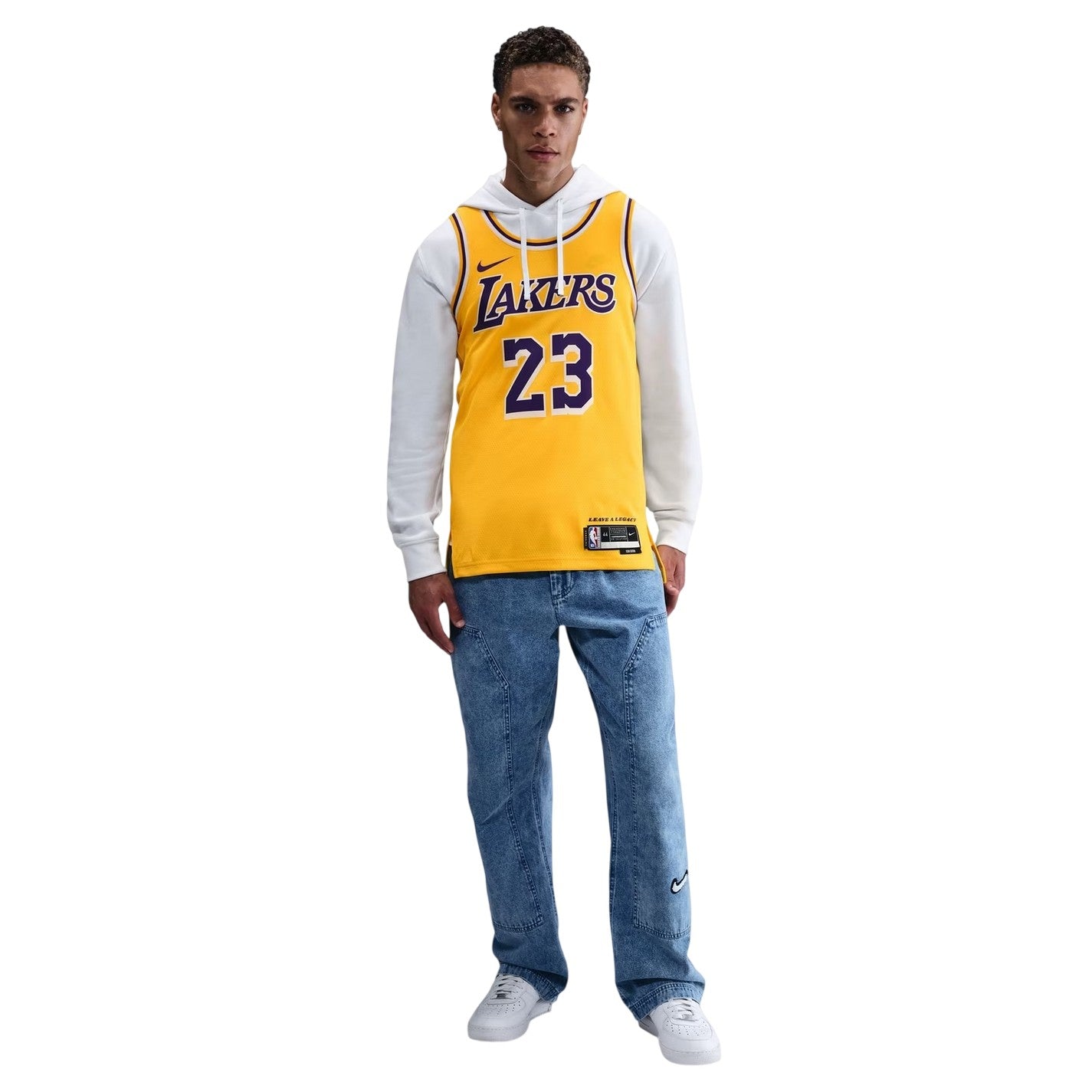 Yellow - Lifestyle - Nike Mens NBA Icon Edition Swingman LA Lakers Basketball Jersey