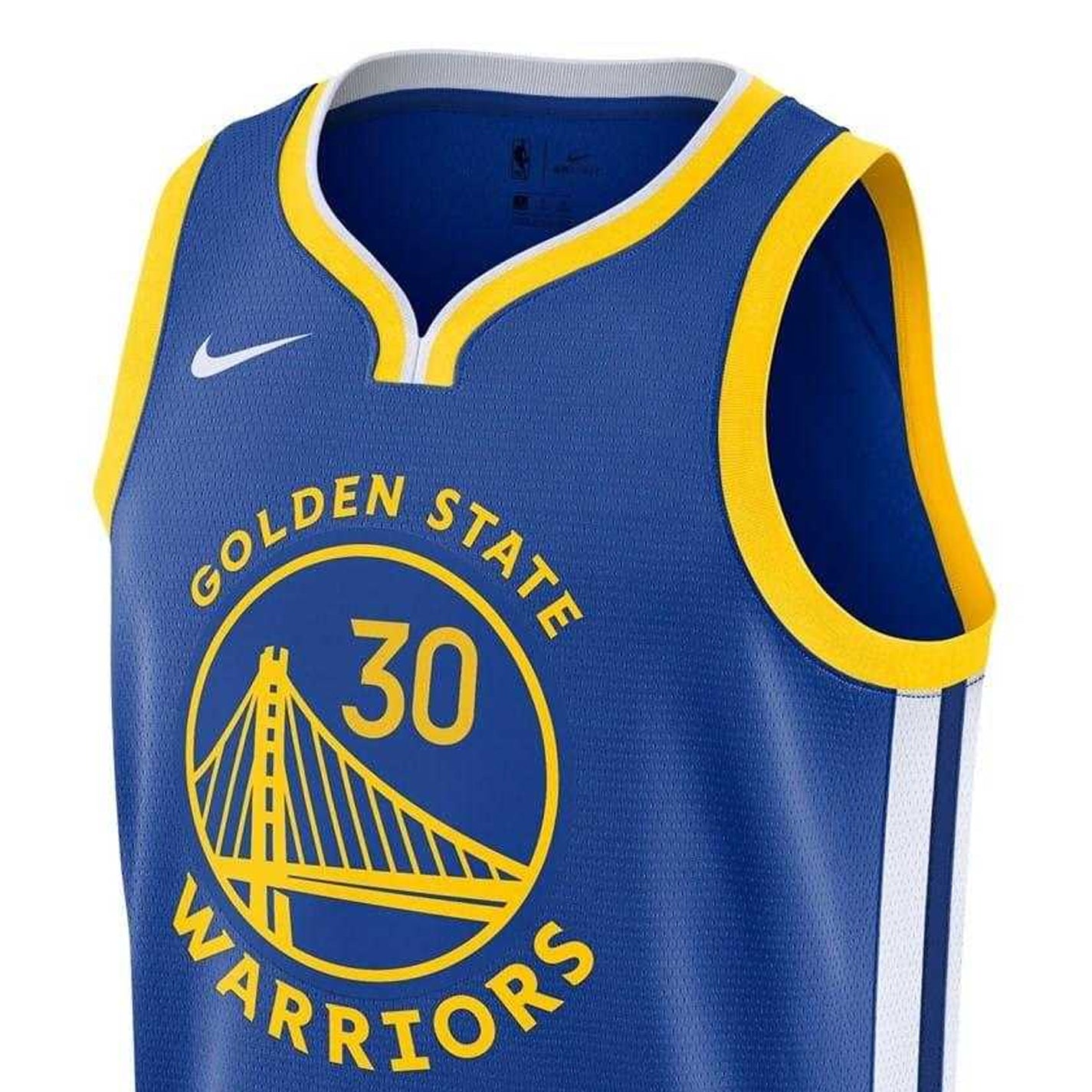 Warrior Blue - Side - Nike Childrens-Kids Icon Golden State Warriors Basketball Jersey