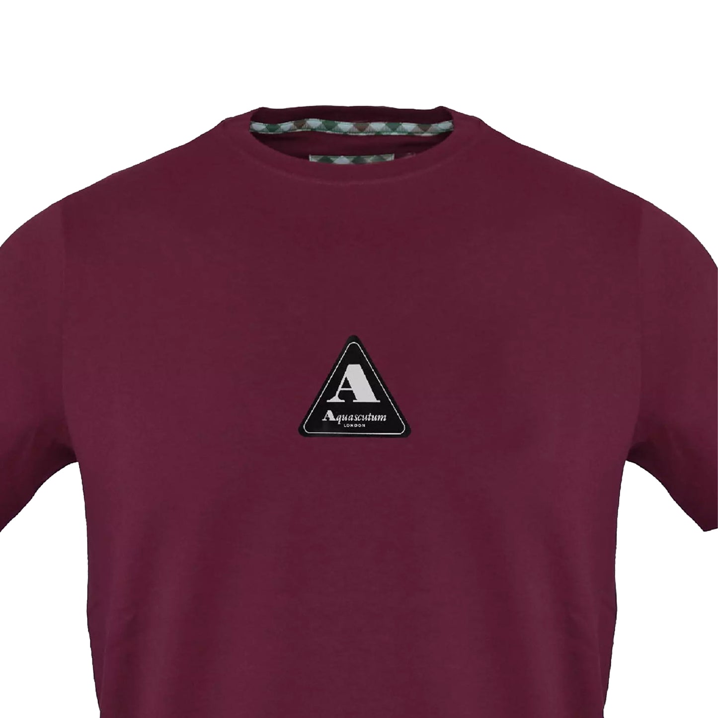 Red - Side - Aquascutum Mens Chest Logo T-Shirt