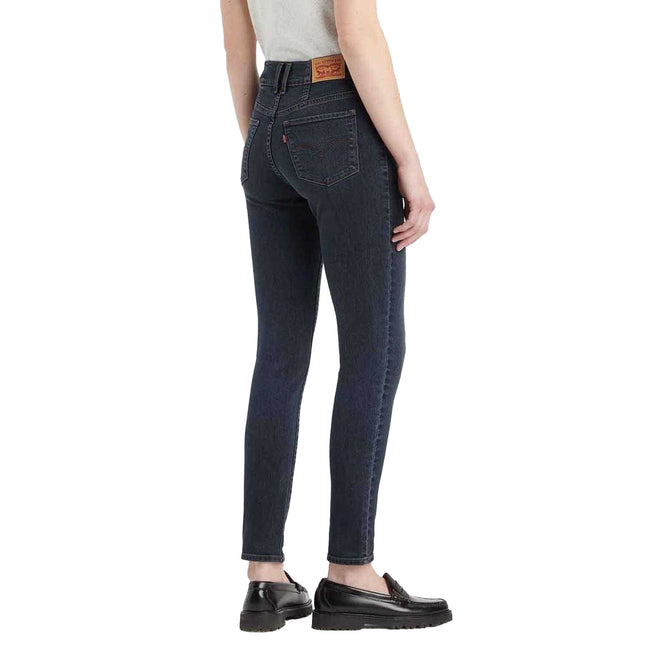 Dark Blue - Back - Levis Womens-Ladies 311 Shaping Leather Patch Skinny Game Jeans