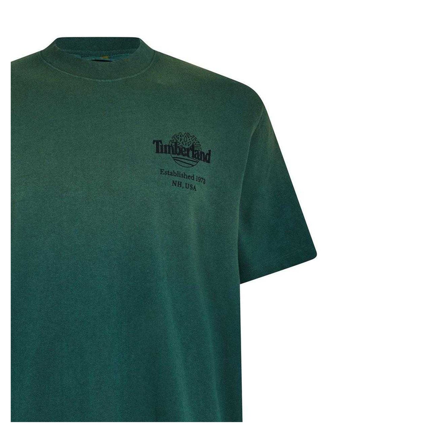 Green - Side - Timberland Mens Back Print Oversized T-Shirt