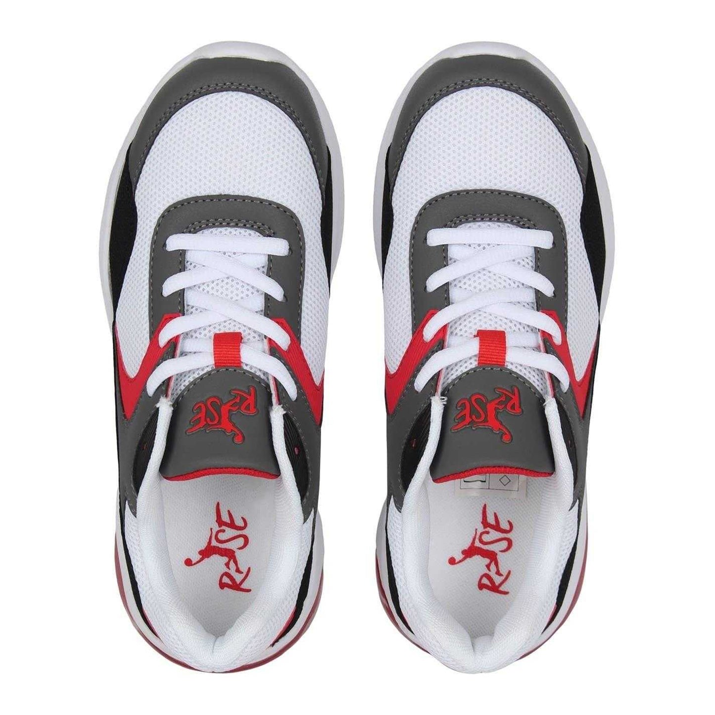 White-Red - Lifestyle - Rise Childrens-Kids Dispatch Trainers