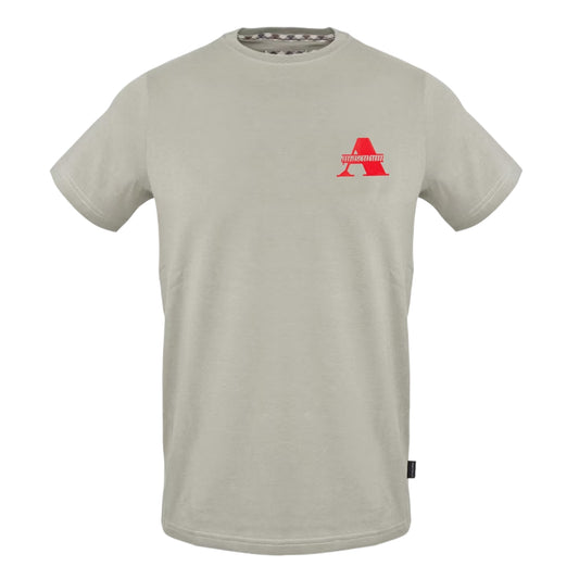 Grey - Front - Aquascutum Mens Embroidered Logo T-Shirt