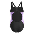 Black - Back - Adidas Girls 3 Stripes One Piece Swimsuit