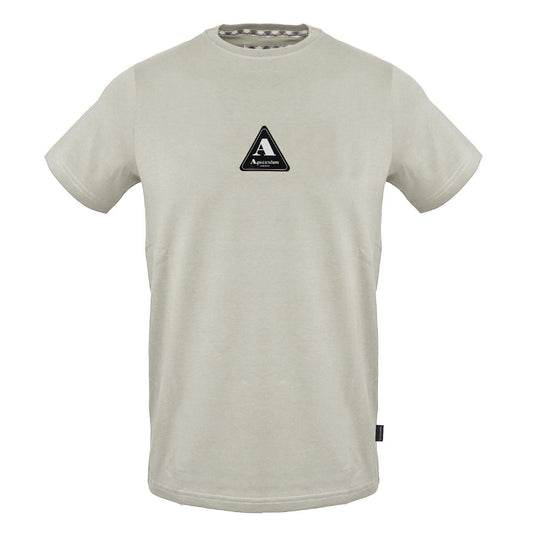 Grey - Front - Aquascutum Mens Triangle Cotton Logo T-Shirt