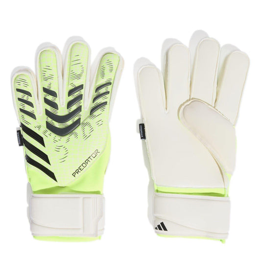 Lemon-Black - Front - Adidas Unisex Adult Predator Match Fingersave Goalkeeper Gloves