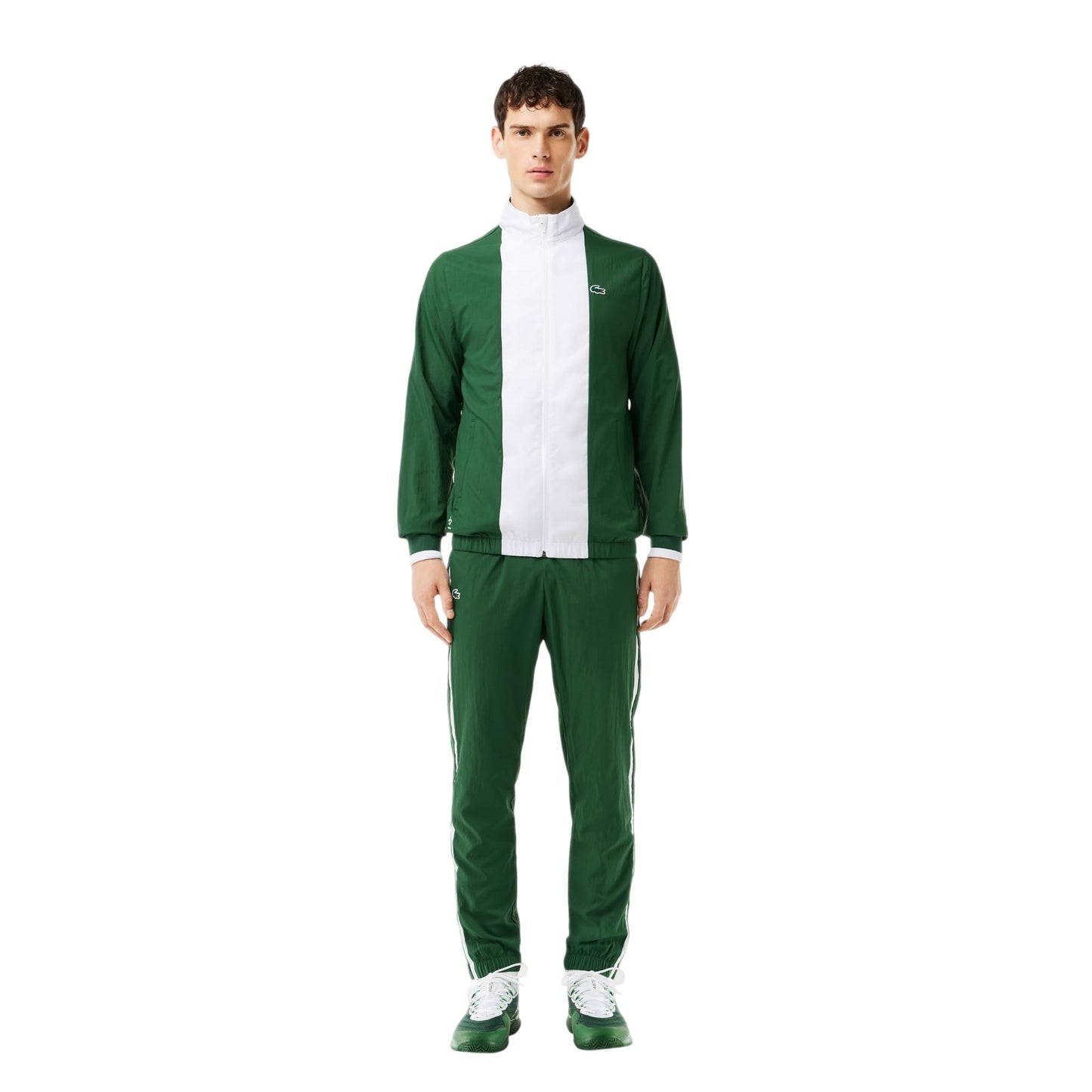 Green-White - Lifestyle - Lacoste Childrens-Kids Logo Regular Track Jacket