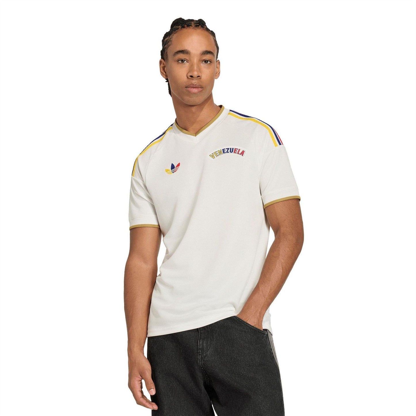 White-Red - Pack Shot - Adidas Unisex Adult Venezuela FIFA World Cup 26 Away Shirt