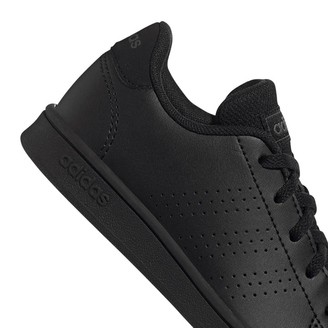 Black-Grey - Pack Shot - Adidas Childrens-Kids Advantage Trainers