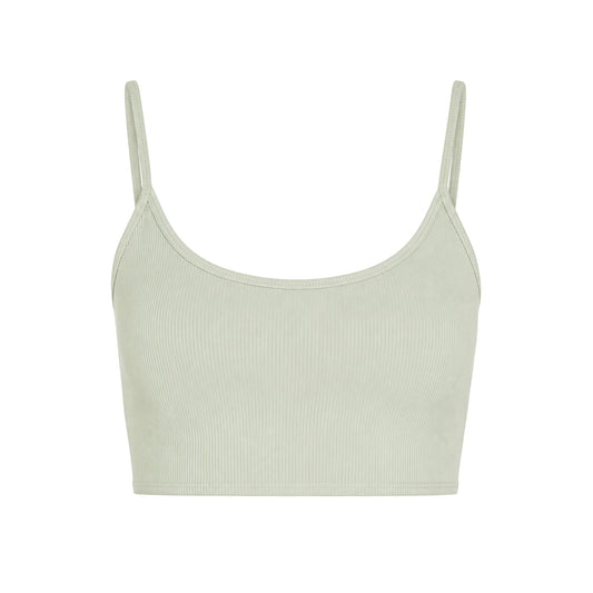 Sage - Front - Missy Empire Womens-Ladies Ribbed Strappy Bralette