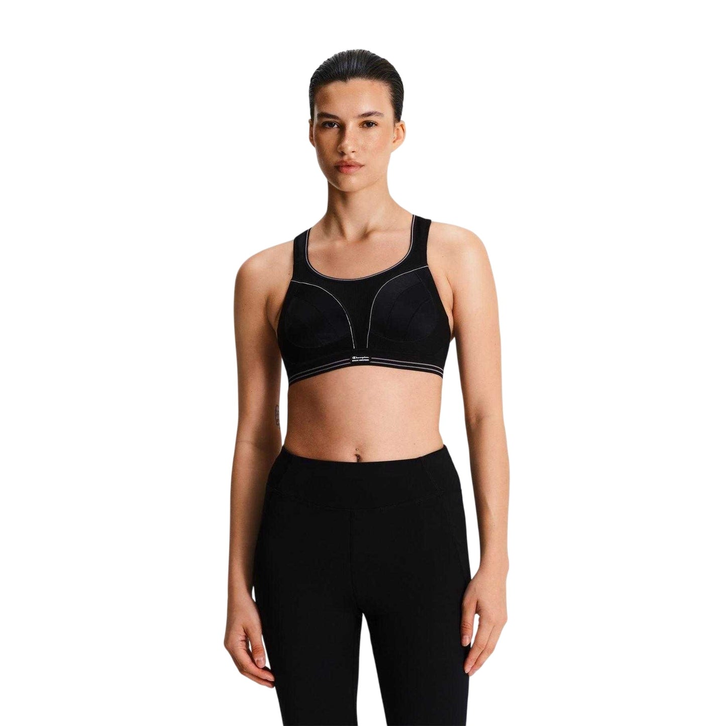 Black - Pack Shot - Shock Absorber Womens-Ladies Running Sports Bra
