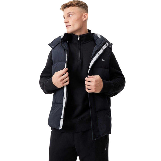 Black - Front - Jack Wills Mens Firestone Water Resistant Gilet