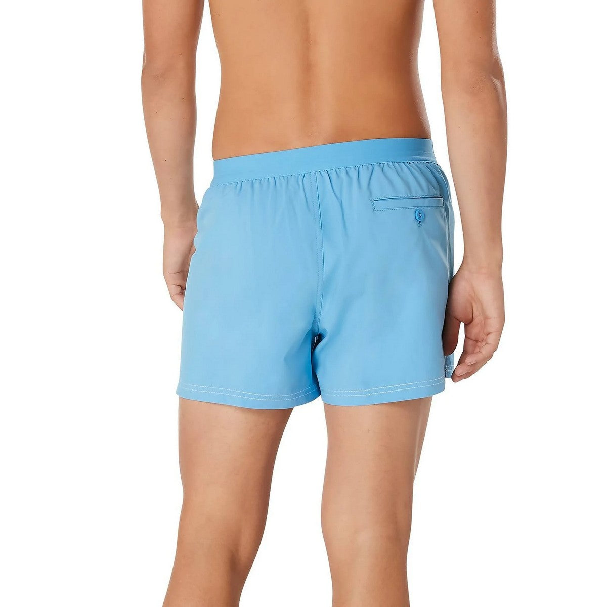 Light Blue - Close up - Speedo Mens Volley Vintage Swim Shorts