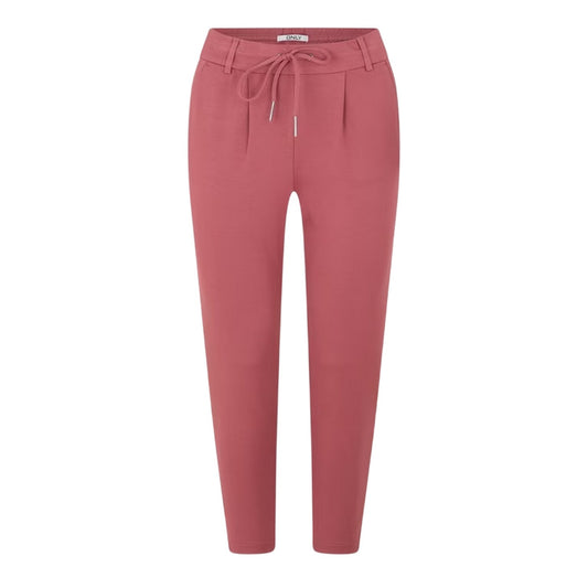 Red - Front - Only Womens-Ladies Plain Slim Trousers