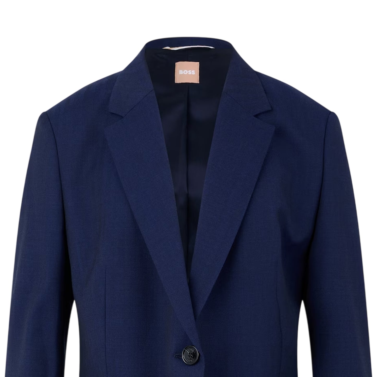 Navy - Side - Boss Womens-Ladies Jeniver Regular Blazer