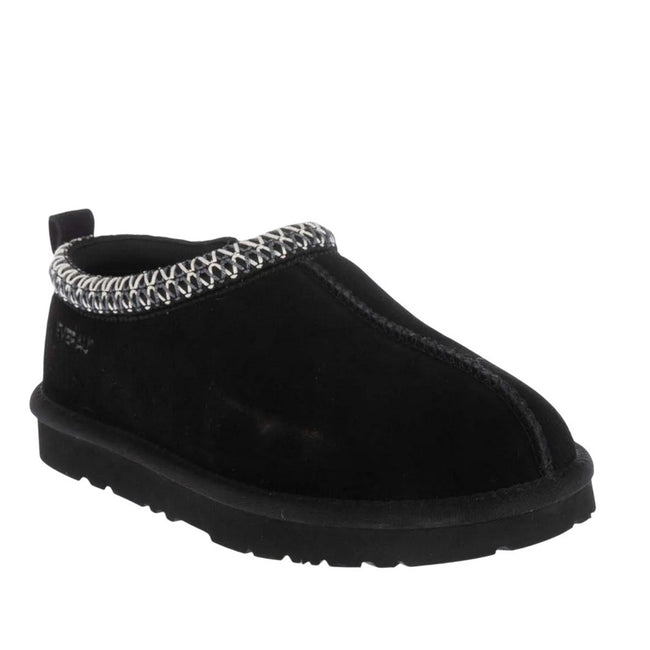 Black - Front - EverAu Womens-Ladies Wigeon Cow Suede Slippers