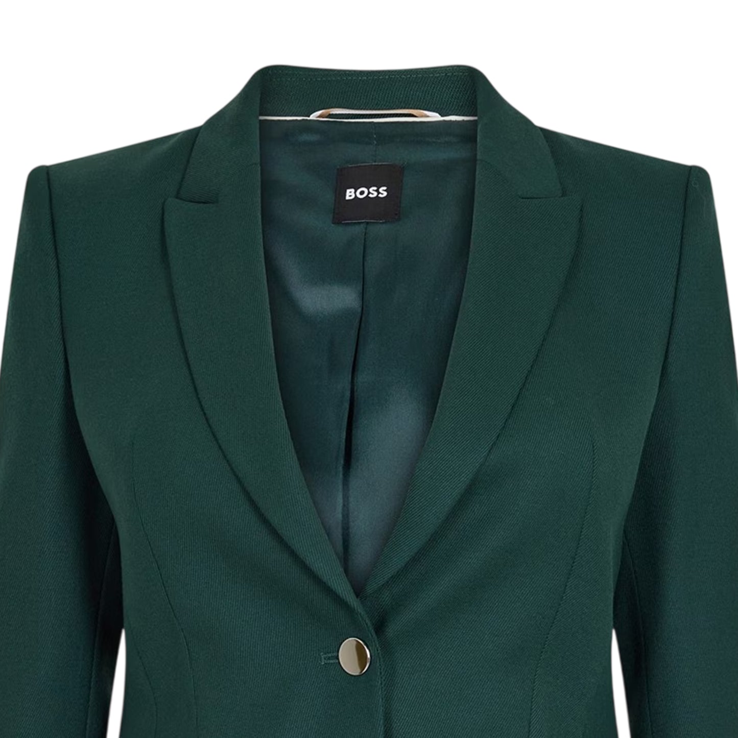 Green - Side - Boss Womens-Ladies Juicy Lara Flap Pocket Regular Blazer