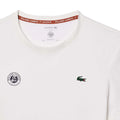White - Side - Lacoste Mens Roland-Garros Ultra Dry Tennis T-Shirt
