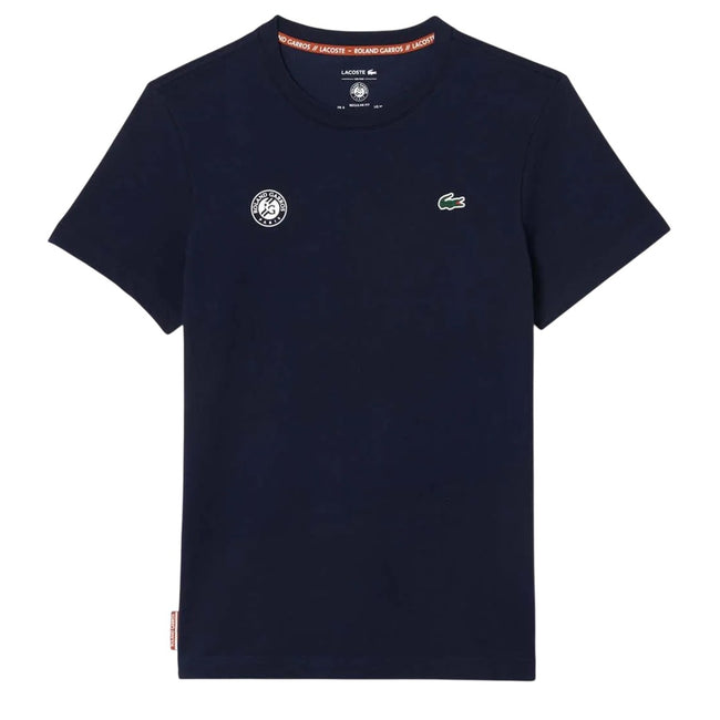Blue - Front - Lacoste Mens Roland-Garros Ultra Dry Tennis T-Shirt