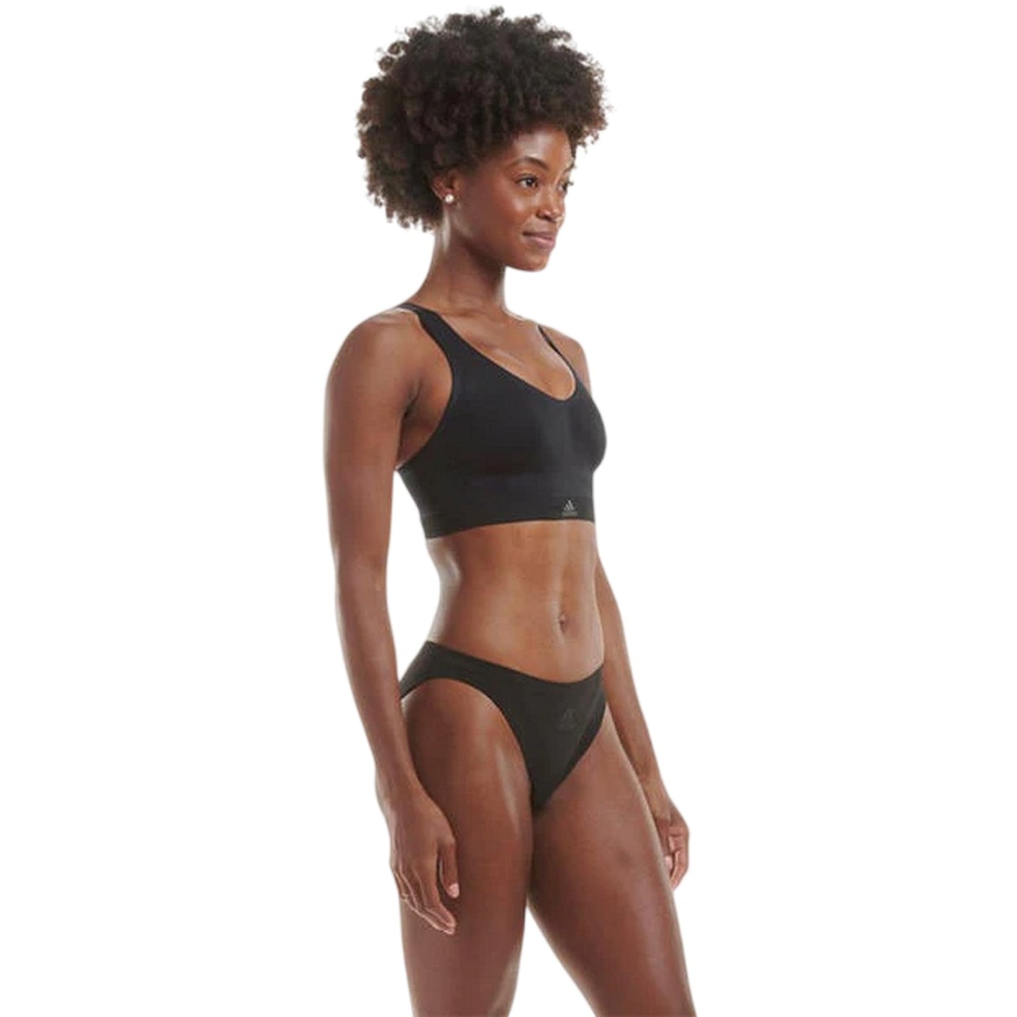 Black - Lifestyle - Adidas Womens-Ladies Seamless Sports Bra