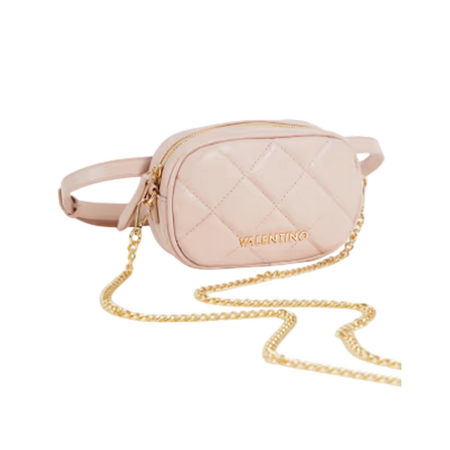 Cream - Pack Shot - Valentino Ocarina Logo Quilted Crossbody Bag