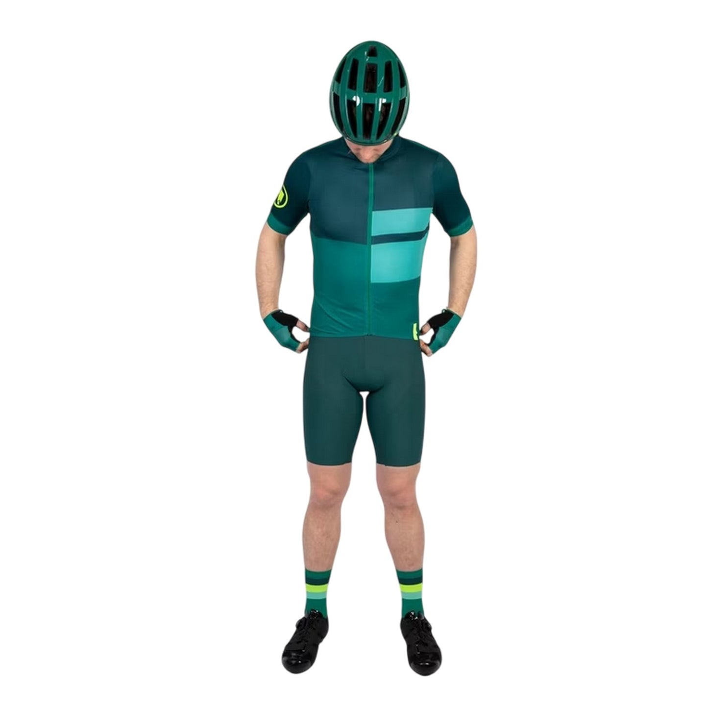 Emerald Green - Close up - Endura Mens Short-Sleeved Cycling Jersey