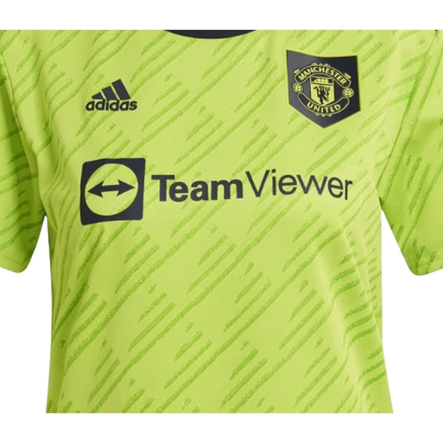 Lime - Lifestyle - Adidas Womens-Ladies Manchester United FC Crew Neck Goalkeeper Jersey