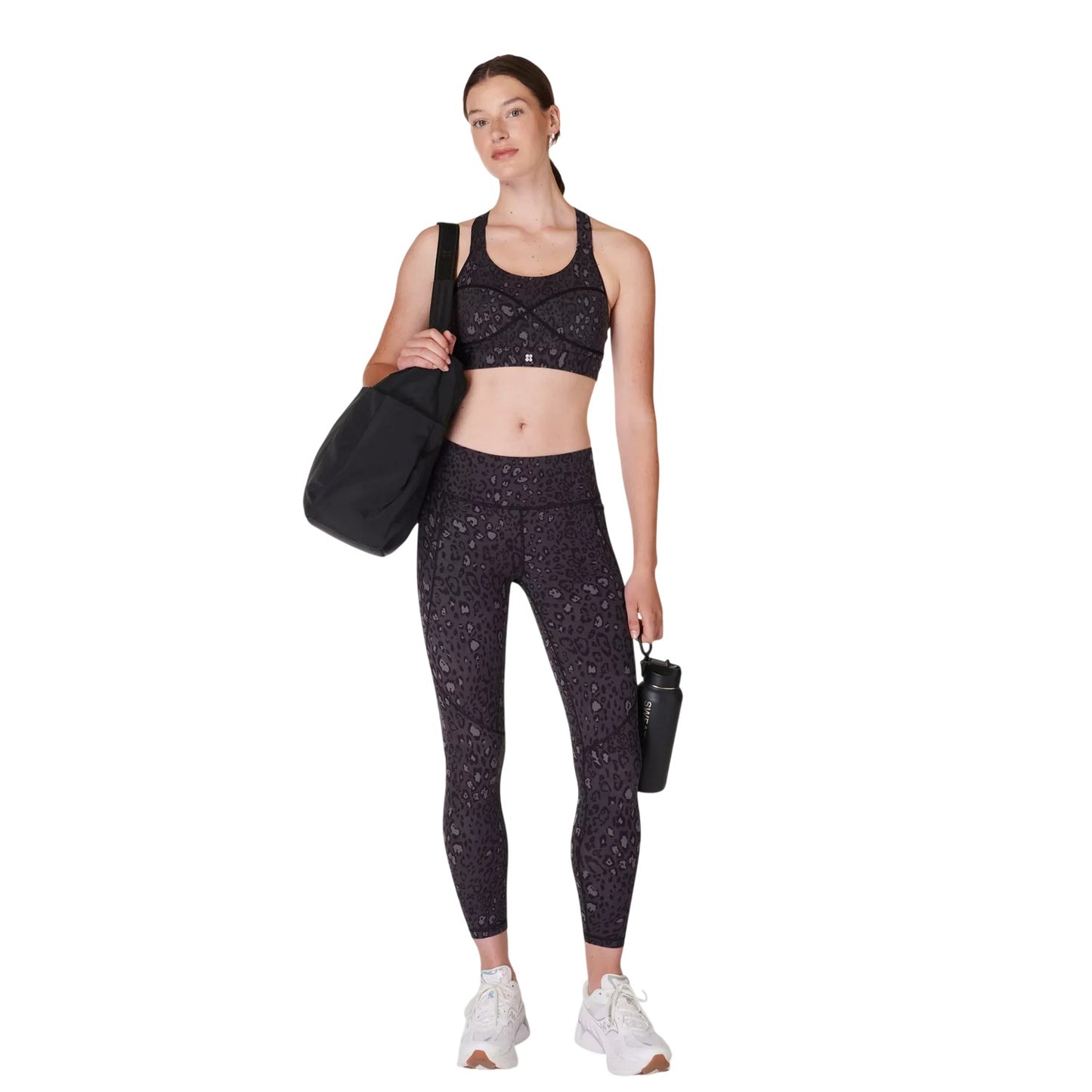 Luxe - Pack Shot - Sweaty Betty Womens-Ladies Leopard Print Snug Fit Sports Bra