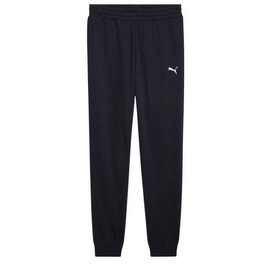 Navy - Front - Puma Mens Logo Cuffed Joggers