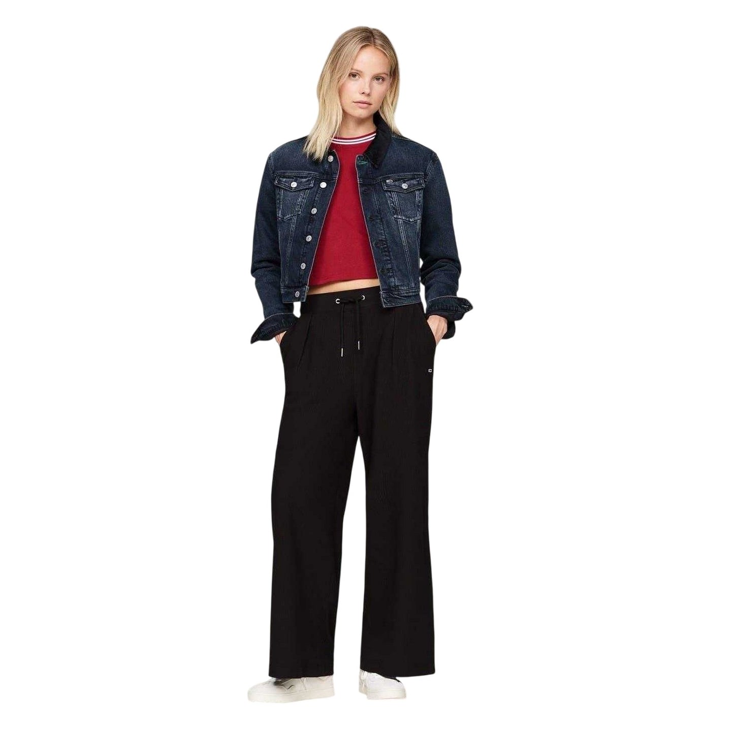 Black - Pack Shot - Tommy Jeans Womens-Ladies Joggers