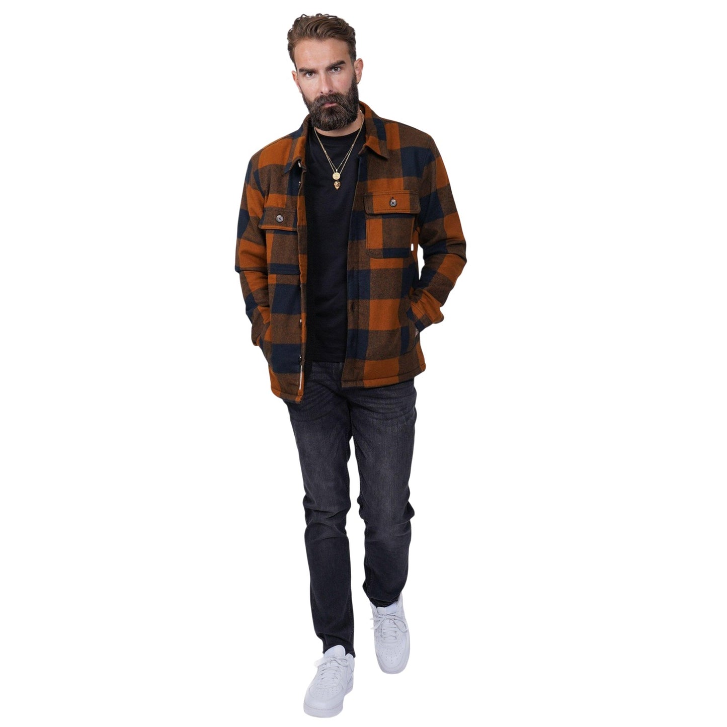 Black - Pack Shot - Firetrap Mens Plain Slim Jeans